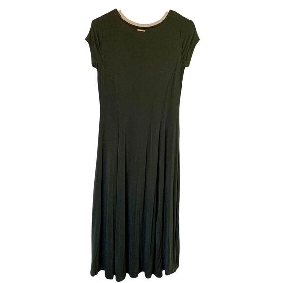 Michael Kors Olive Green A-Line Maxi Dress Short Sleeve Size PM - Picture 8 of 11